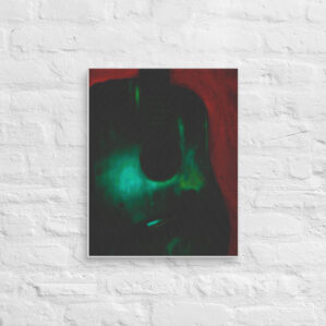 Deep Green-Black / Minimal Light / Sparse Power - fine art print by K. Margis