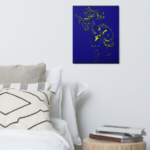 Neon Clown on metal print - fine art print by K. Margis