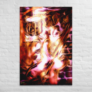 PURPLE HAZE abstract guitar art, canvas print