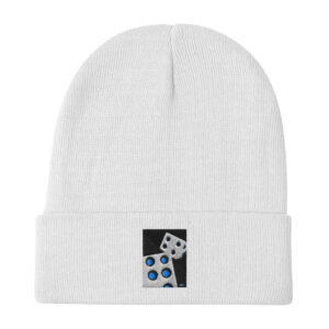 Beanie with Embroidered Image; Dice