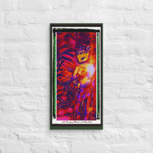 Man bringing Flowers; chocolate - fine art print by K. Margis