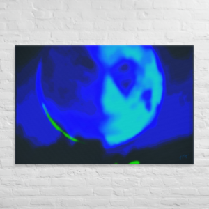 BLUE MOON - Abstract Canvas Art Print | Modern Home Decor