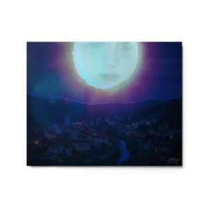 bLU MOON CANVAS PRINT