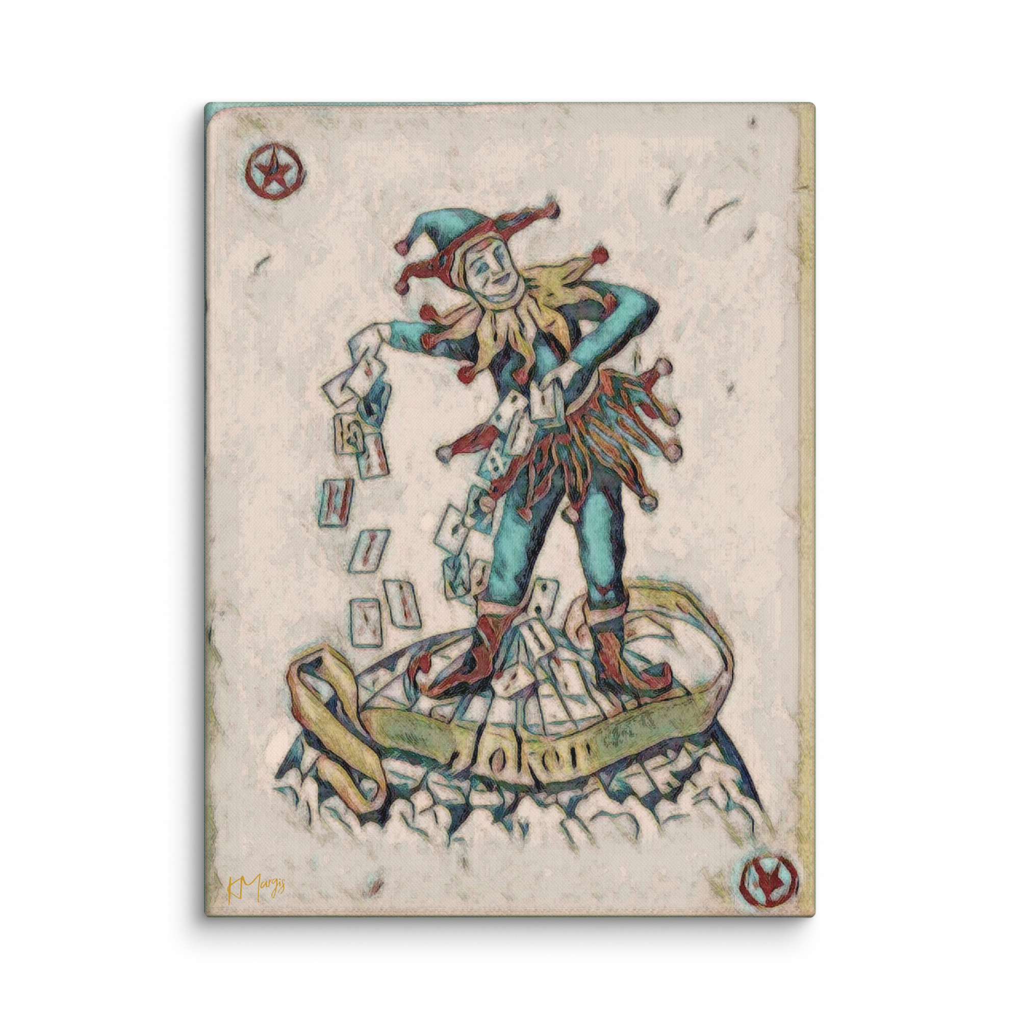 joker playing card painting