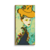 Woman wearing tattered hatCanvas Art - contemporary woman portrait on canvas print