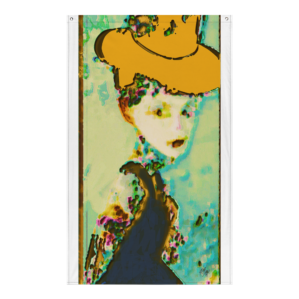 Woman in Torn Hat Flag - fine art print by K. Margis