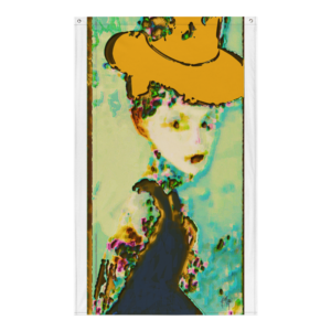 Woman in Torn Hat Flag