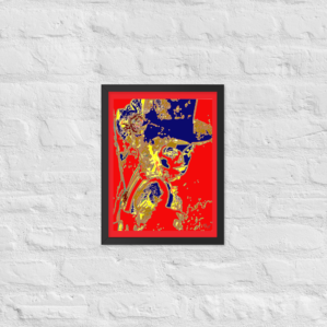 Woman wearing Top hat poster -Abstract - fine art print by K. Margis