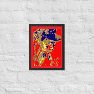 Woman wearing Top hat poster -Abstract