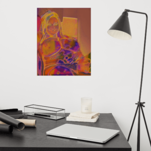 Woman reclining near window
