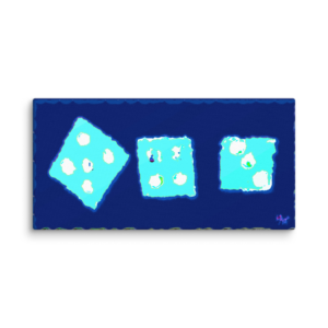 Blue Dice Blue Table