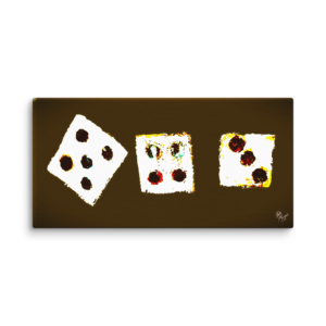 Dice on Gold Table