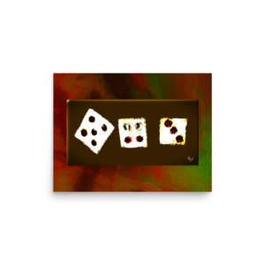 345 Dice brown felt