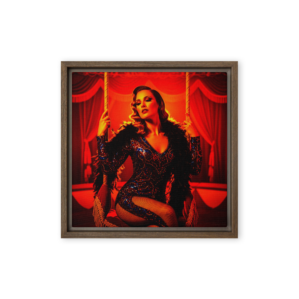 Woman posing on trapeze - fine art print by K. Margis