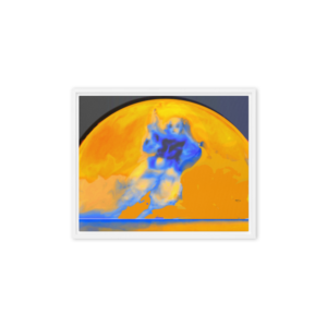 Orange moon with Clown