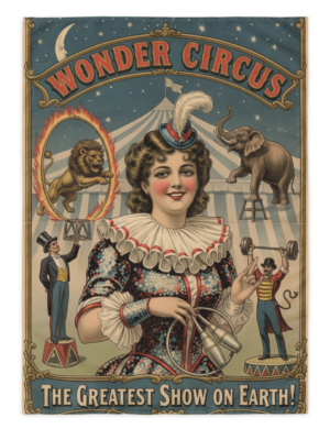 circus poster wall tapestry