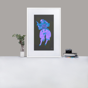 Clown matte framed poster